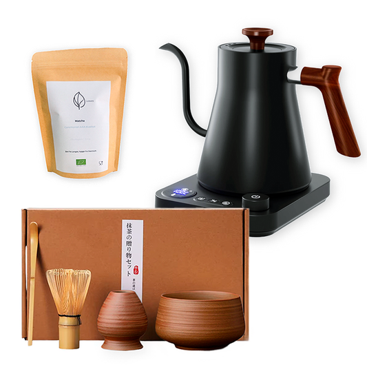 Matcha Te Sæt, Præcisions-elkedel & Leaves Ceremonial AAA-Grade Matcha hos Home Roast